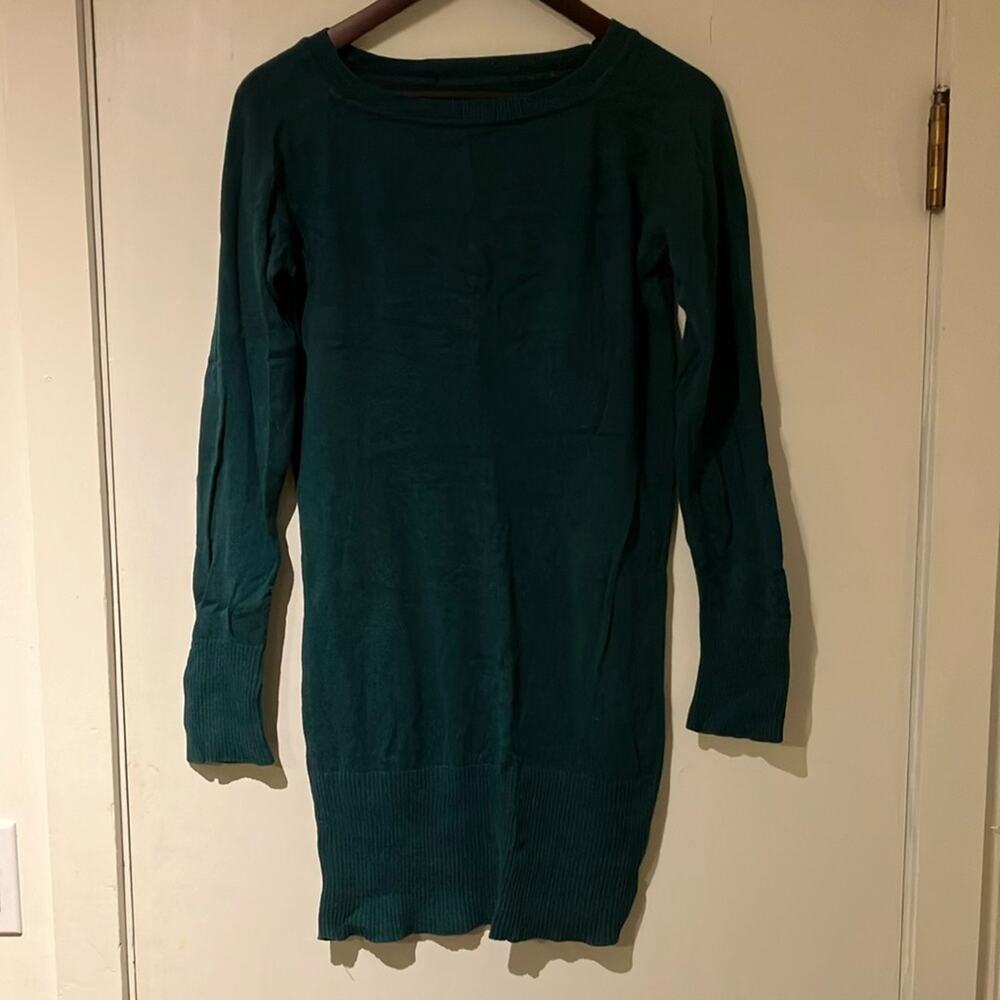 Tall  Alloy Apparel Ballet Neck Tunic Sweater Size Large Forest Green